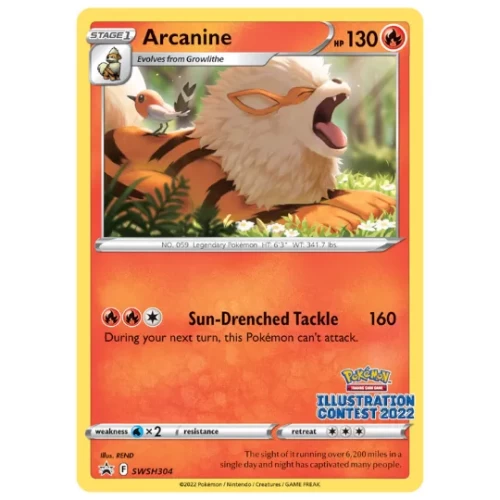 Arcanine (Illustration Contest 2022) - SWSH304